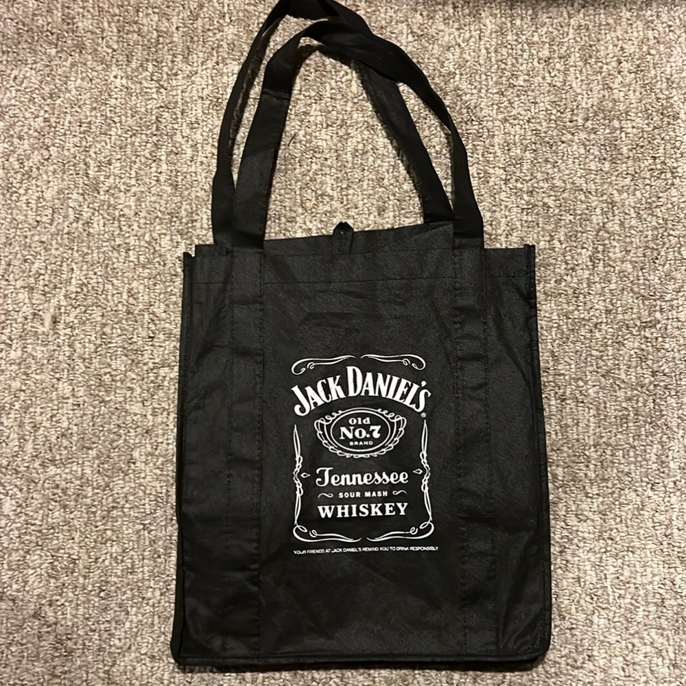 Jack Daniel's Tennessee Whiskey Tote Bag Reusable Shopping 13 1:2” x 14 1/4”